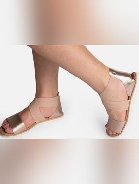 Sorel Ella II Flat Strappy Gold Sandals Size 8.5 New MSRP $80